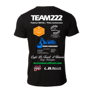 T-Shirt Officiel Team 222 Rallye Jean de la Fontaine